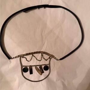 Chic Black Italian Leather with Silver Accent